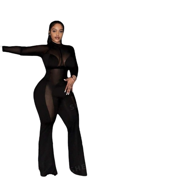 SHEIN Black Jumpsuit Plus Size - Picture 2 of 2